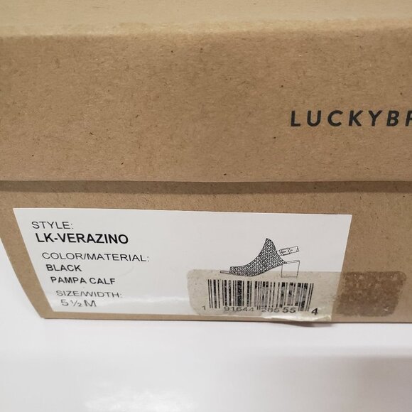 Lucky Brand Womens Verazino Woven Open Toe Slingback Sandals in Black - Size 5.5 - Picture 2 of 8